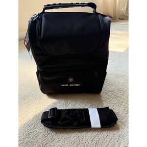 SWISS Military Insulated Cooler Lunch Box Bag Black New w Tags